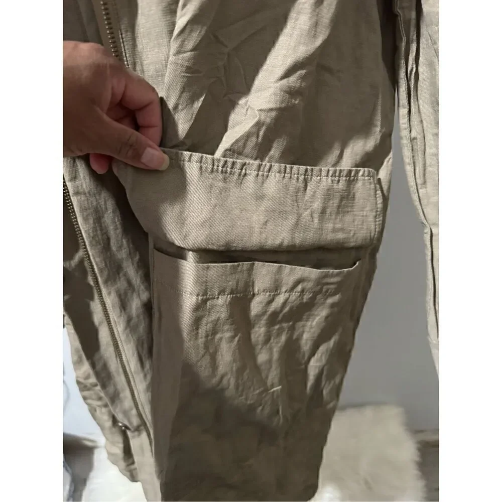 Eileen Fisher Anorak organic cotton hooded jacket M